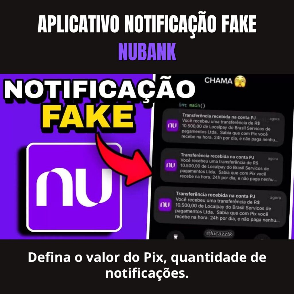 Aplicativo De Notificação Fake Nubank