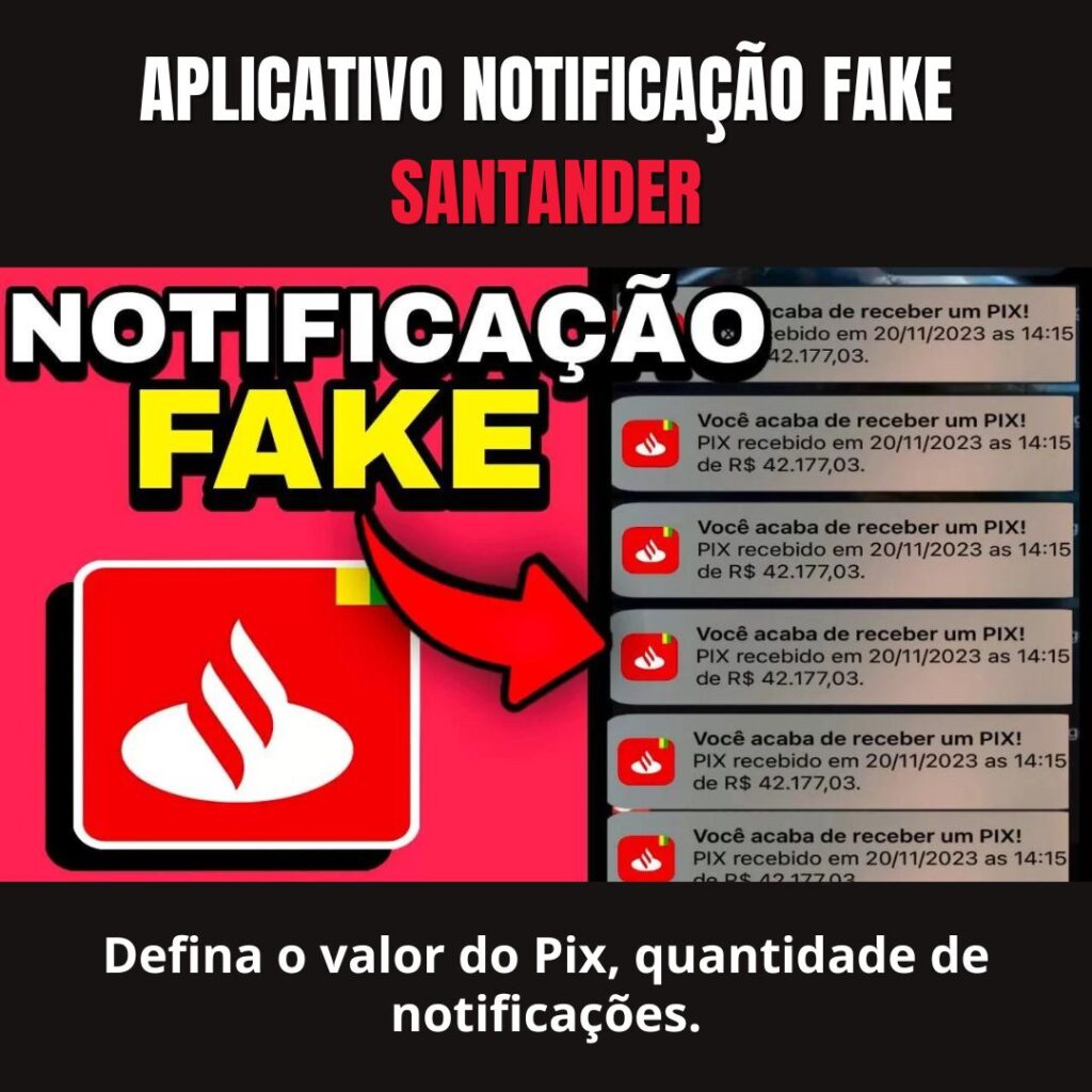 Aplicativo de Notificação Fake Santander
